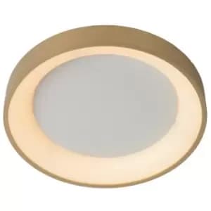 Lucide VIDAL - Flush Ceiling Light - Ø28cm - LED Dim. - 1x20W 2700K - Matt Gold, Brass