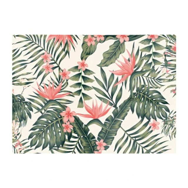 Warren Reed Designer Dark Tropical Green Leaves Glass Chopping Board