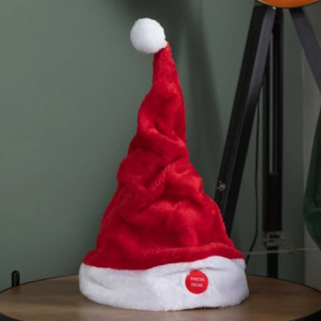 Samuel Alexander Battery Powered Singing & Animated Moving Christmas Santa Hat Red