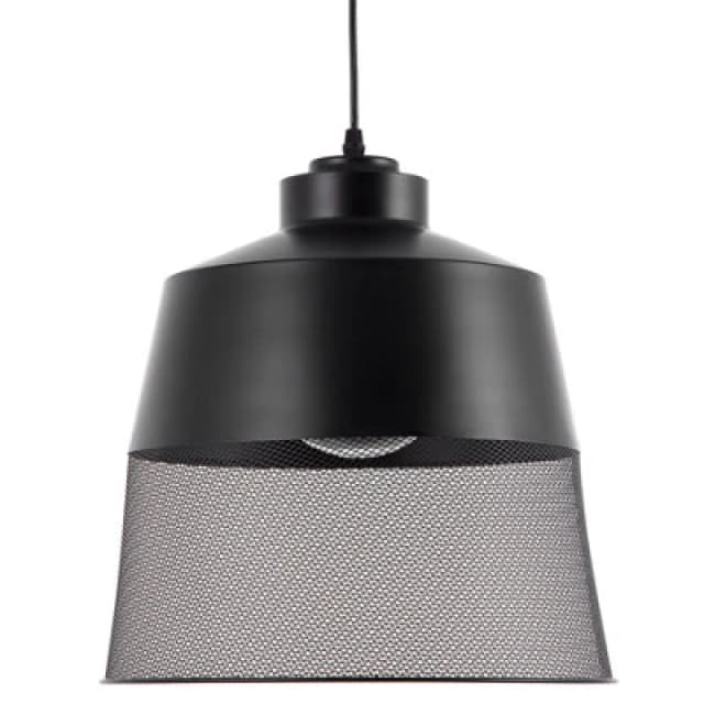 Beliani Modern Pendant Lamp Muga Metal Black