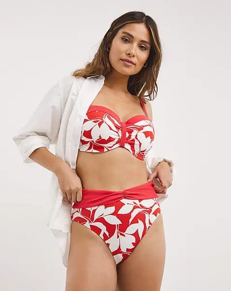 Panache Oasis Midi Bikini Brief RED Female 20 BB94306