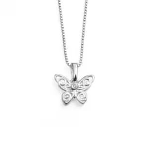 Sterling Silver Filigree Butterfly Pendant P3567