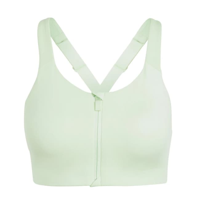 adidas Womens Tlrdim Lux Zipped Non Wired High Impact Sports Bra Green female 30B