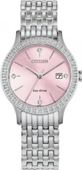 Citizen Ladies Swarovski Crystal Silver Bracelet Watch