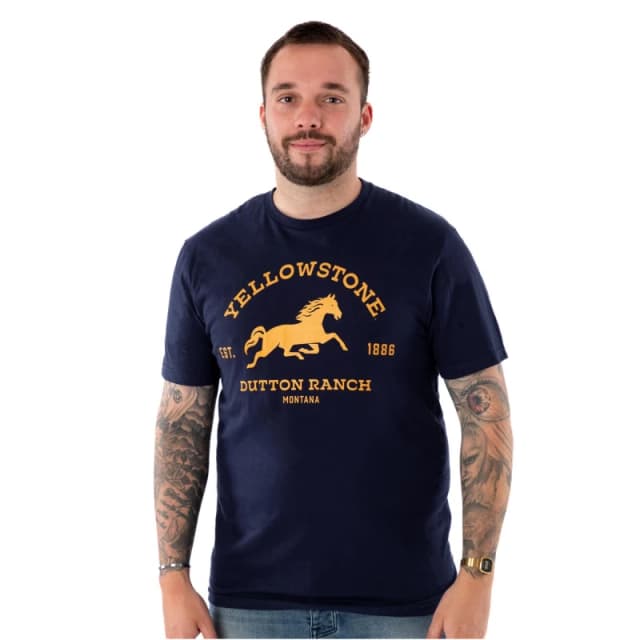 Yellowstone Short Sleeved T-Shirt Blue male