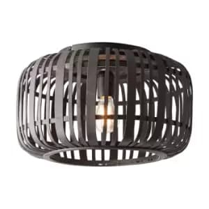 Gallery Interiors Martha Pendant Light in Dark Bamboo - 1 light