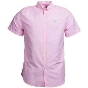Barbour Mens Oxford 3 S/S Tailored Shirt Pink Large