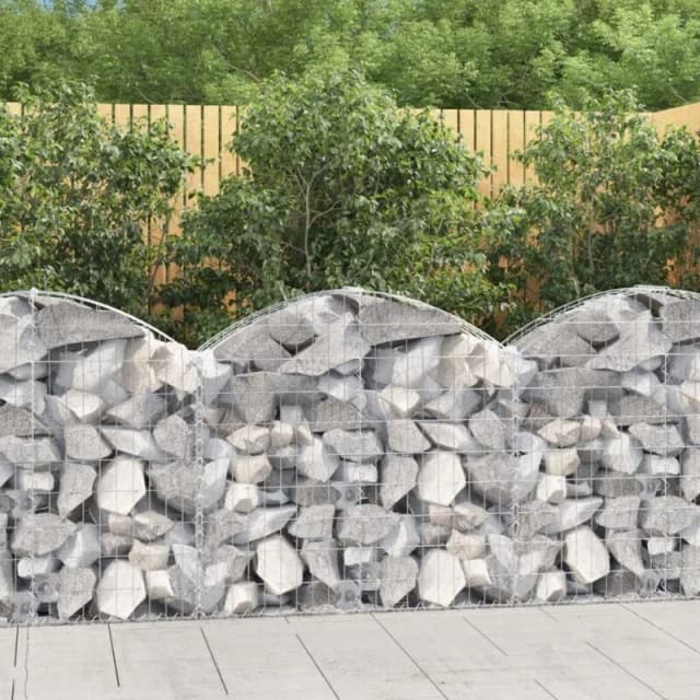 VIDAXL Vidaxl - Arched Gabion Basket 100x30x80/100cm Galvanised Iron 8720845650872
