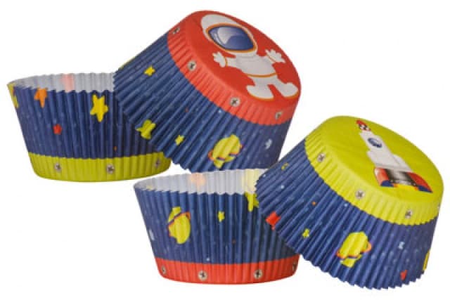 Premier Housewares Rocket 40Pcs Large Cupcake Cases Multi