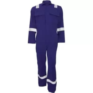Portwest Bizweld Iona Flame Resistant Work Overall/Coverall (L/R) (Navy) - Navy