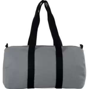 Kimood Cotton Canvas Barrel Bag (One Size) (Grey/Black)