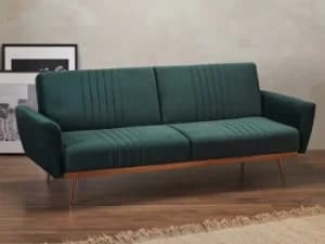 LPD Nico Green Velvet Fabric Sofa Bed