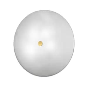 Centro Designer Glass Simple Flush Ceiling Light Polished Gold, 4x E27