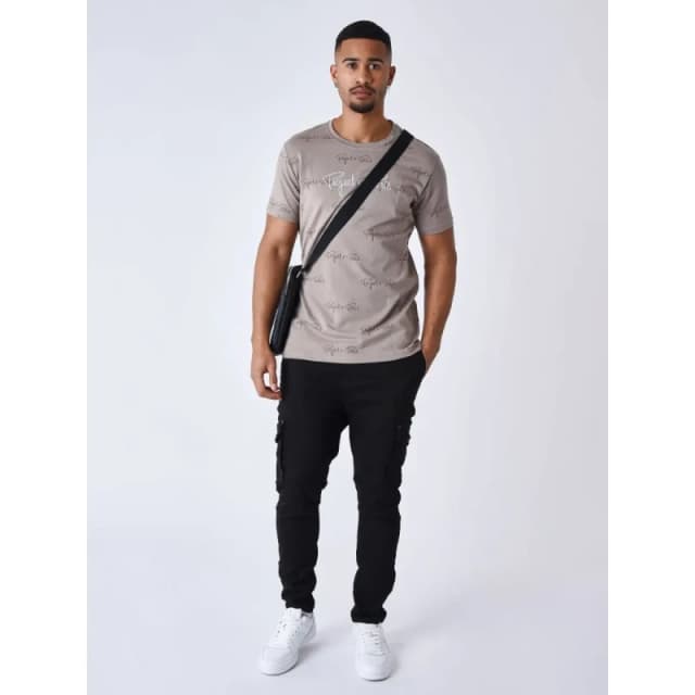 Project X Paris Printed T-Shirt Project X Paris Signature All Over Beige Male XS