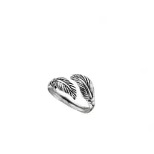 Beginnings Sterling Silver Double Leaf Oxidised Toe Ring R3156