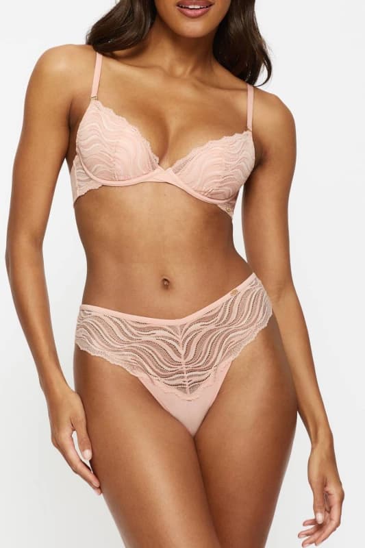 KBX Womens Lola High Waisted Thong in Light Pink Size: 12 Light Pink Female 12