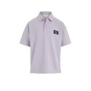 Calvin Klein Jeans Pique Badge Ss Polo - Purple