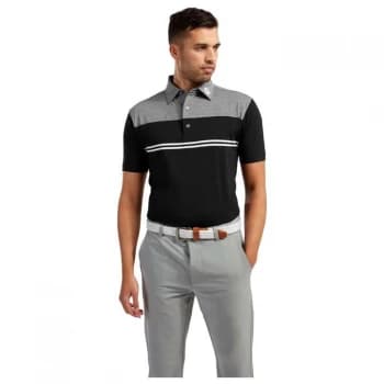 Footjoy Block Lisle Polo Shirt Mens - Grey/Black