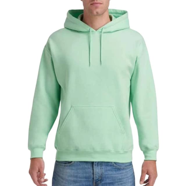 Gildan Mens Plain Pink Hoodie in Green Size: 3XL Green Male 3XL
