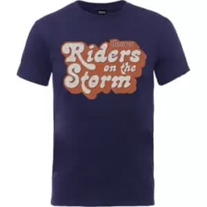 The Doors - Riders on the Storm Logo Unisex XX-Large T-Shirt - Blue
