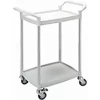 SLINGSBY Mini 2 Shelf Service Trolley 384027 Plastic White 37 x 65.5 x 85 cm