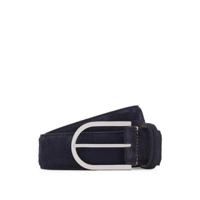 Boss Mens Lorys St Leather Belt Blue male 32R (85cm)