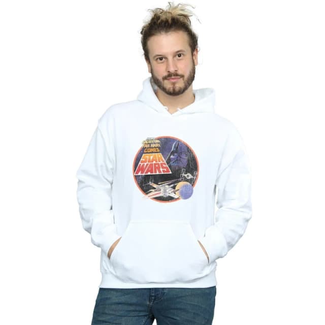 Star Wars Star Wars Men From A Galaxy Far Far Away Hoodie in White Size: Small White S Male 5059308931177