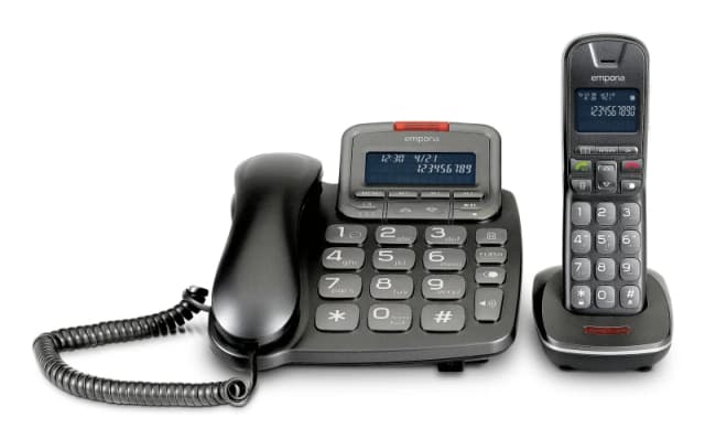 Emporia Emporia TH-21ABB Analog/DECT telephone Caller ID Black TH-21ABB-UK