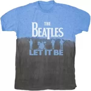 The Beatles - Let It Be Split Unisex XX-Large T-Shirt - Blue