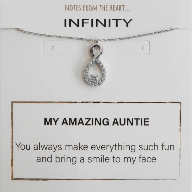 Notes From The Heart NFTH Infinity My Amazing Auntie Pendant Silver unisex one size