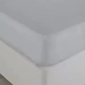 Paoletti Bamboo Cotton Blend Double Fitted Bed Sheet Light Dove Grey