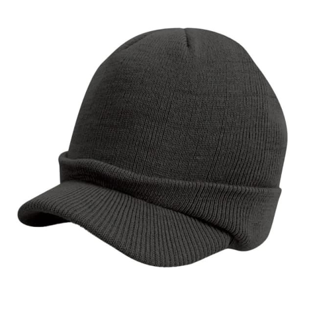 Result Result Men Esco Army Knitted Hat in Charcoal Charcoal One Size Male 5063527380609