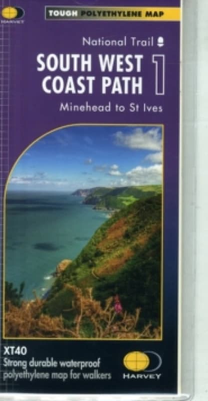 South West Coast Path 1 : Minehead to St Ives Sheet map, folded