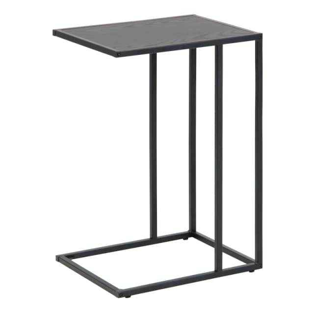 Furniture To Go Seaford Black Metal Side Table with Black Top Black Unisex
