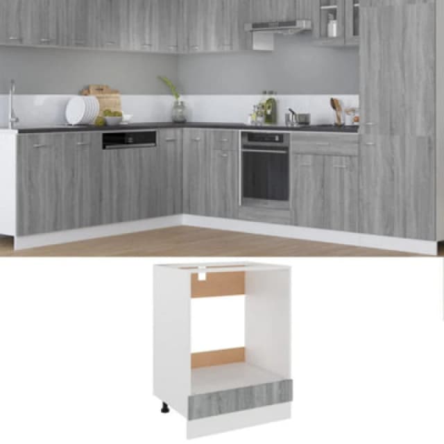 Vidaxl Oven Cabinet Lyon Grey Sonoma 60X46X81.5cm Engineered Wood