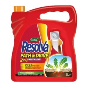 Resolva Weedkiller 2 In 1 Path & Drive Kills Mossa & Algae Ready To Use 3L