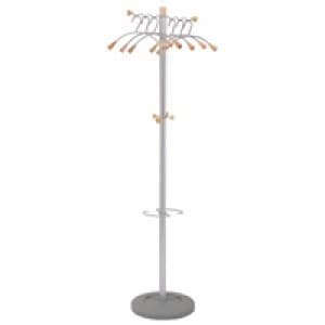 Alba ELegant Wave Metal and Wood Coat Stand PMWave