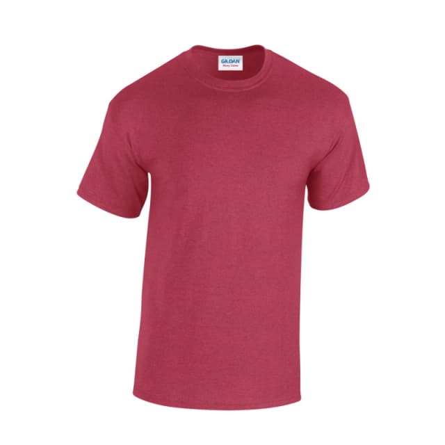 Gildan Mens Plain Cotton Heavy T-Shirt in Red Size: Medium Red Male M
