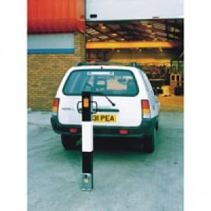 Slingsby VFM Black White Heavy Duty Removable Steel Bollard Large 319860