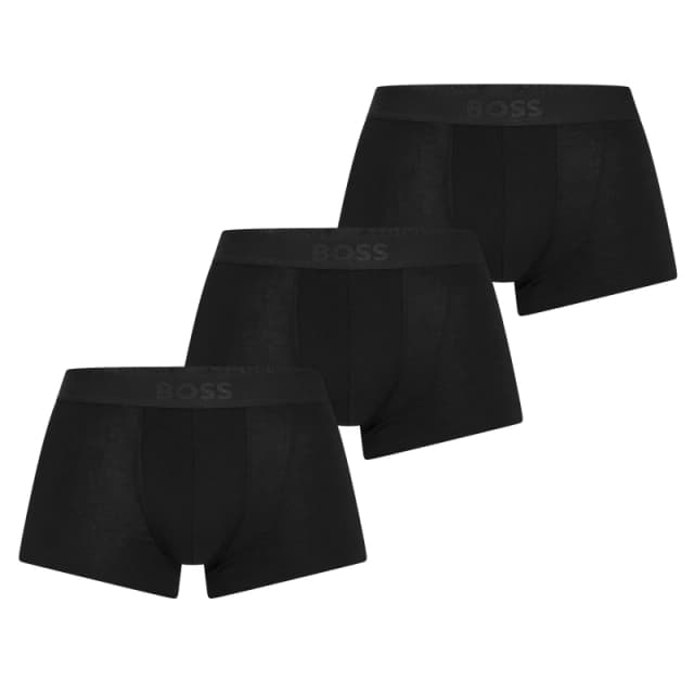 Boss Three-pack of logo-waistband boxer briefs Black male X Small