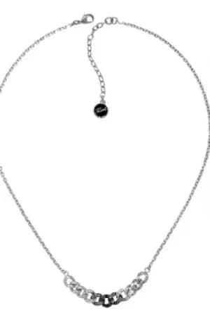 Ladies Karl Lagerfeld Silver Plated Ombre Chain Necklace 5378186