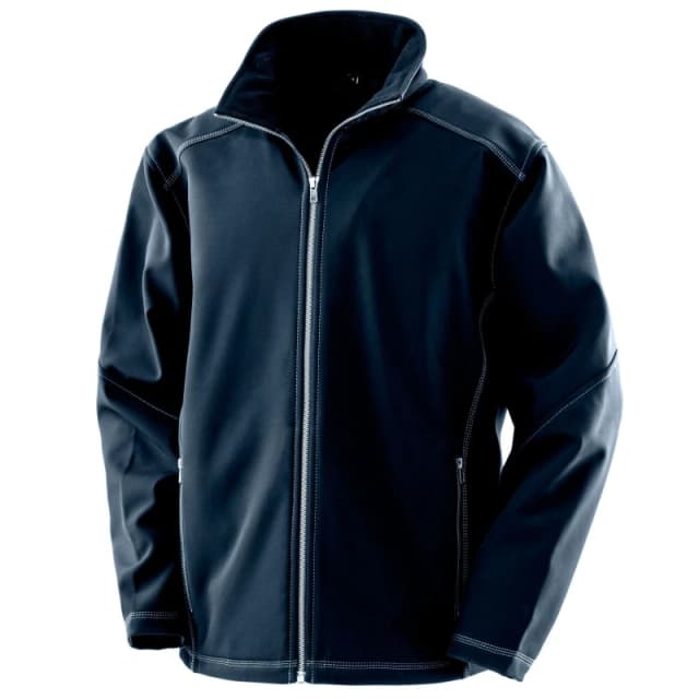 Result Result Men Work Guard Treble Stitch Softshell Jacket in Navy Size: Small Navy S Male 5059269753986