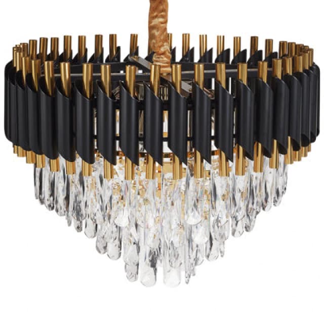 Beliani Chandelier Abellas Metal Gold