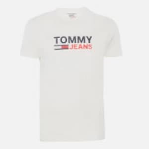 Tommy Jeans Mens Corporate Logo T-Shirt - White - L