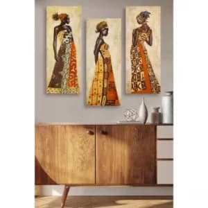 MDF0058 Multicolor Decorative MDF Painting (3 Pieces)