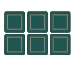 Pimpernel Pimpernel S6 Coasters 34 - Green