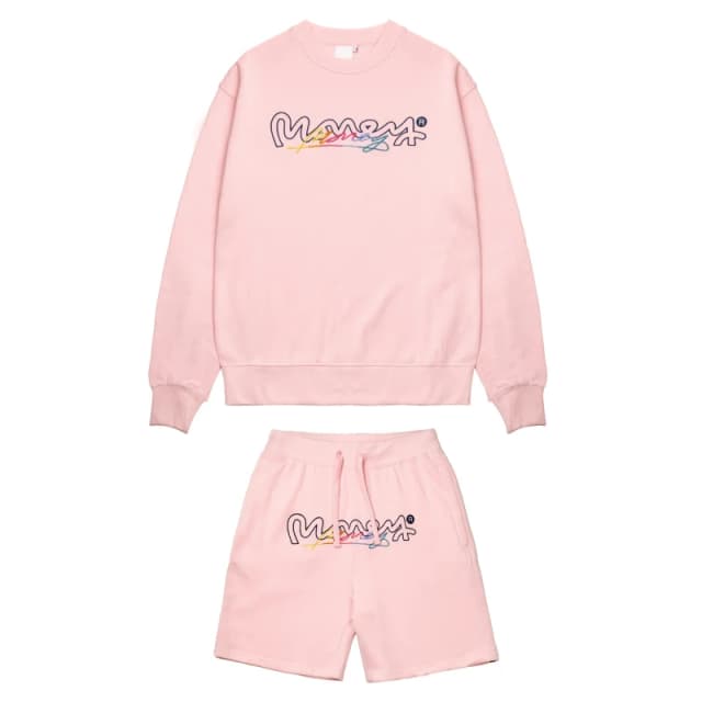 Money Vice Crew Twin Set Rose Pink male Small