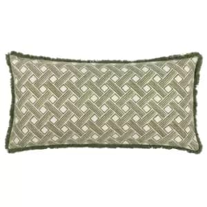Alexa Rectangular Cushion Olive, Olive / 30 x 60cm / Polyester Filled