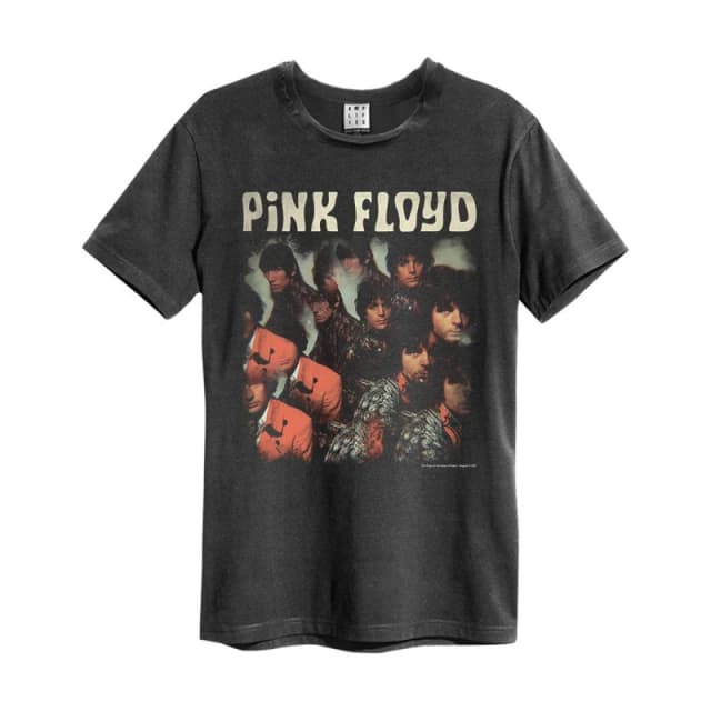 Amplified Amplified Men Piper At The Gate Pink Floyd T-Shirt in Charcoal Size: Small Charcoal S Male 5063470409303