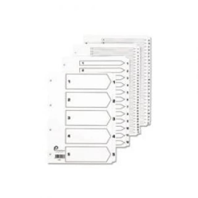 5 Star office 5 Star Office Index A-Z 26-Part Multipunched Mylar Tabs A4 White 711111